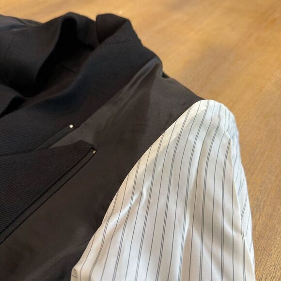 Commission Roadhouse Wool Gabardine Blazer‎ Black Unisex Small Detachable Vest - Picture 15 of 16